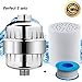 Advanced Shower Filter - 1 Replacement Cartridge + 1 Teflon Tape High Output Universal to Remove Chlorine & Sediments to Purify Water, Chrome Plated Finish (Shower Filter)