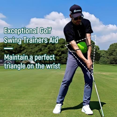 Ssumght Golf Swing Training Aid, Detachable Golf Training Ball with Alignment Rod, Arm Posture Corrector, Fix Chicken Wings, Build Muscle Memory for Full Swing, All Skill Levels