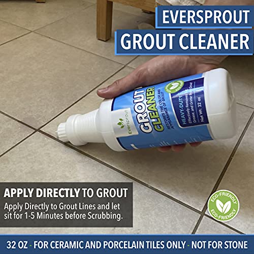 EVERSPROUT Heavy Duty Tile & Grout Cleaner (32 Ounces) EcoFriendly Formula Safely & Easily