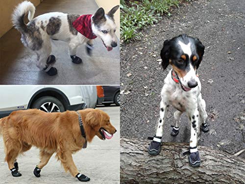 Dog Outdoor Shoes Breathable Running Shoes with Reflective Strap and Anti-Slip Sole for Pet Boots (7#)