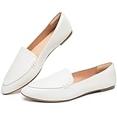 FINIWOR Loafers for Women Flats Shoes Women Pointed Toe Dress Shoes Comfortable Memory Foam Penny Loafers Slip On Shoes