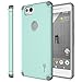 Google Pixel 2 Case, CoverON Bios Series Slim Fit Protective Hard Phone Cover with Embedded Metal Plate for Magnetic Car Mounts - Powder Blue on Gray