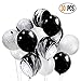 DIvine 30 Pcs/lot Party Decorations Set Combined Balloons, Black Agate Marble Tie Dye Swirl Black and White Latex Balloons for Wedding Birthday Baby Showers Christmas Festival Ceremony and Party