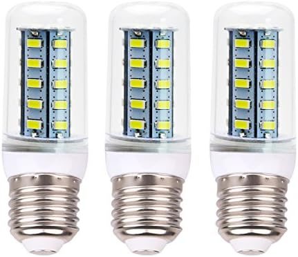 3-Pack Medium Screw E27 Base LED T10 Tubular Light Bulb 9w Daylight 6000k 360 Degree LED Corn Bulb with Cover