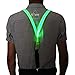 Cinny Suspenders Light up LED 1 inch Width (Green)