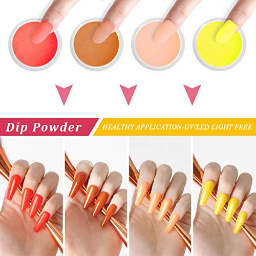 Dip Powder Nail Kit (NudeOrangeYellow) Pricepulse
