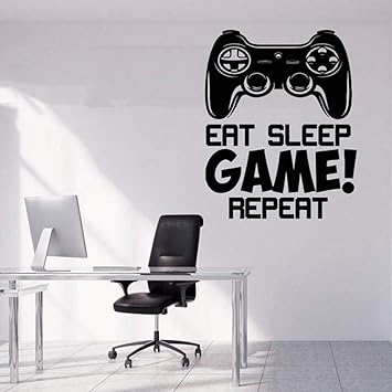 Amazon Co Jp Wsclcp ティーンルームゲームルームデカールリムーバブルゲームコントローラー壁紙160 57cm スポーツ アウトドア
