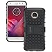 Moto Z2 Play Case, OEAGO [Shockproof] [Impact Protection] Tough Rugged Dual Layer Protective Case with Kickstand for Motorola Moto Z2 Play - Black