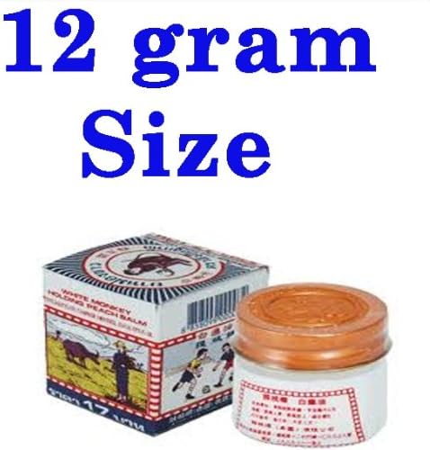 12 g Thailand Thai White Monkey Holding Peach medicated Balm Muscle pain relief