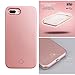 iPhone 7 Plus Case, iPhone 8 Plus Case, Wellerly LED Illuminated Selfie Light Cell Phone Case Cover [Rechargeable] Light Up Luminous Selfie Flashlight Case for iPhone 7 / 8 Plus 5.5inch (Rose Gold)