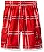 Kanu Surf Boys' Barracuda Quick Dry UPF 50+ Beach Swim Trunk, Flex Red, 10/12