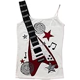 JOLILUNA Whimsy Twee Clothes Whimsigoth Graphic Guitar Top Y2k Grunge Streetwear Emo T Shirt