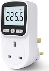 MECHEER Electricity Usage Monitor Power Meter UK Socket Large LCD Backlit 8 view 1