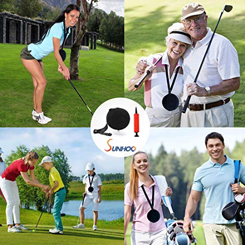 SUNHOO Golf Smart Ball, Swing Training Aids, Portable Intelligent Impact Ball, Inflatable Posture Correction Tool, Pump Included