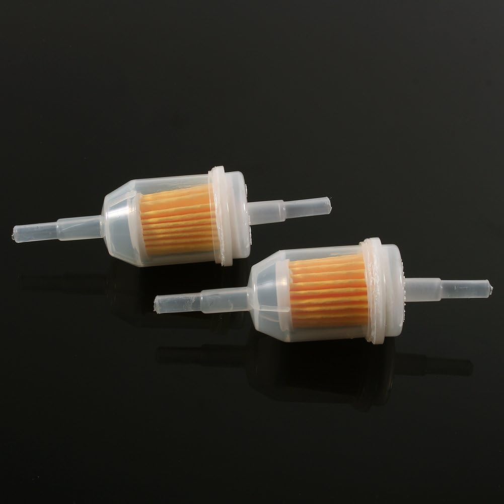 2 x 1/4 Fuel Filter Universal Motorcycle Inline Fuel Filter 6mm 8mm