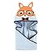 Hudson Baby Unisex Baby Cotton Animal Face Hooded Towel, Nerdy Fox, One Size