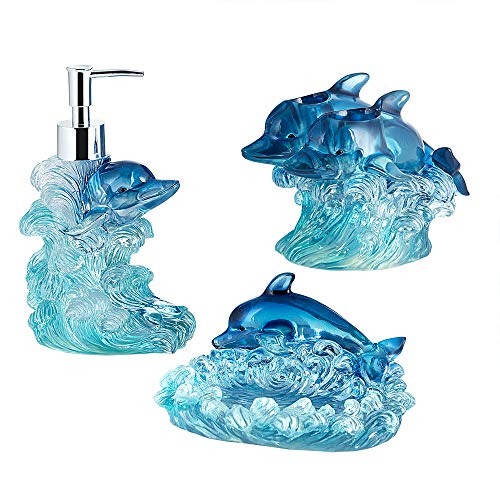 Allure Home Creation Jump for Joy Dolphin 3Piece Bathroom Accessory