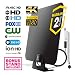 (Updated 2019) Digital HDTV Antenna, Amplified High Definition TV Antenna, 50 to 80 Mile Range Signal Amplifier for Best Reception, 11ft Coax Cable, Wall Mountable with Optional Table Stand primary