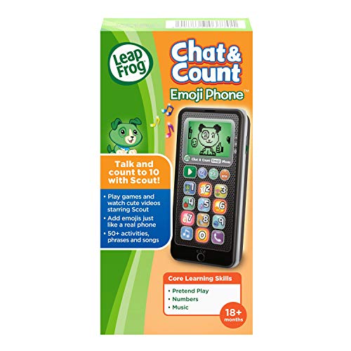 51yYv4R4JuL - LeapFrog Chat and Count Emoji Phone, Black