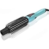PHOEBE Curling Iron Brush, Dual Voltage Travel 1 Inch Ceramic Tourmaline Ionic Hair Curler Hot Brush, Professional Anti-Scald