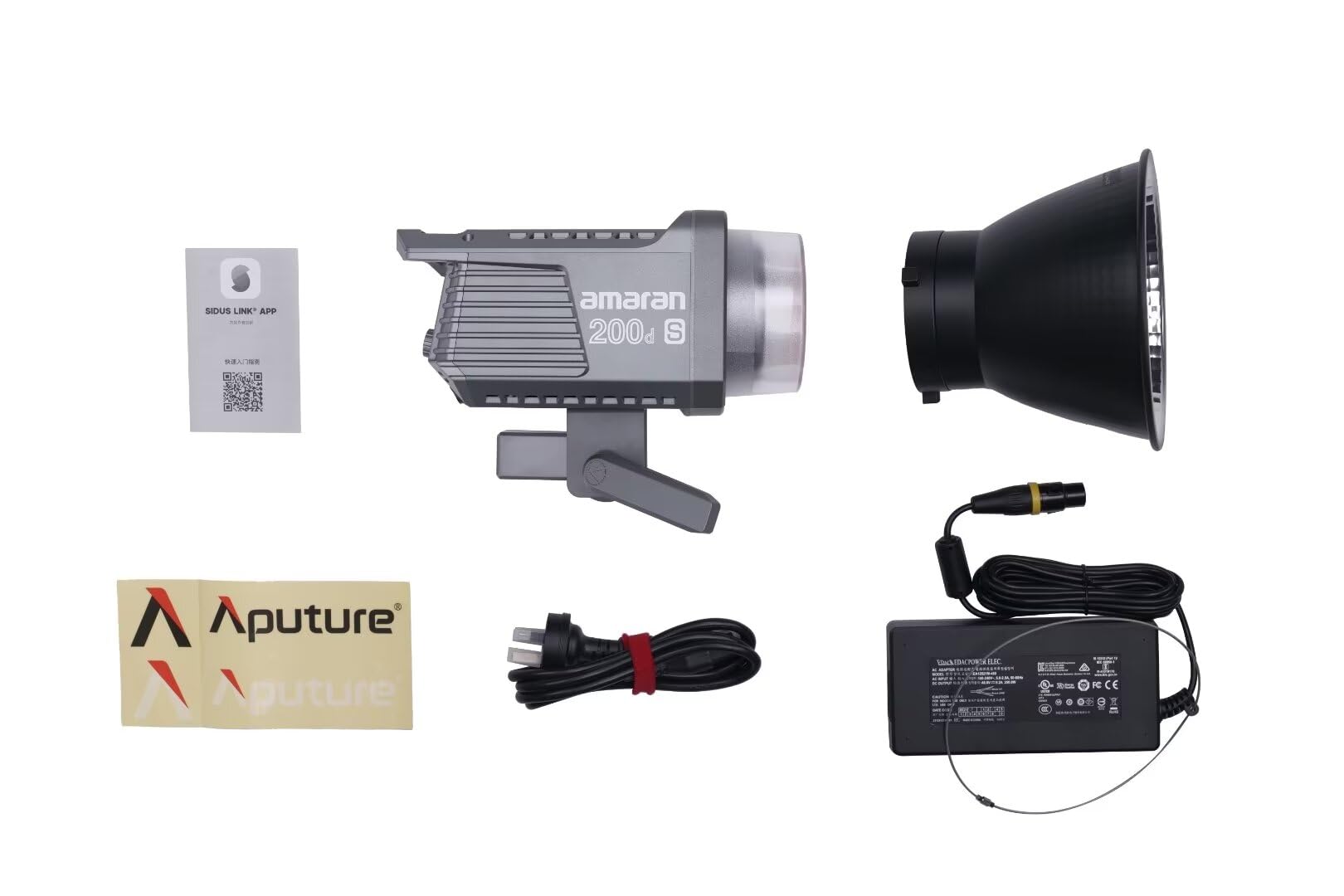 Aputure Amaran 200d S Led Video Light 200w Daylight-Balanced LED Monolight 5600K Bowens Mount LED Photography Lighting Kit with App Control for Photography,filmaking,Interviews,Live Streaming