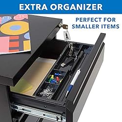 Mount-It! Black 3 Drawer Mobile File