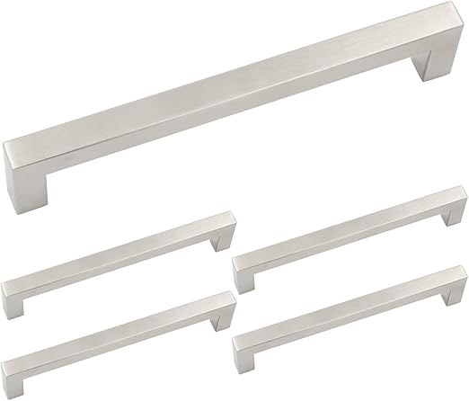 Homdiy Cabinet Pulls Brushed Nickel 5 Pack 6 1 4 Inch Kitchen