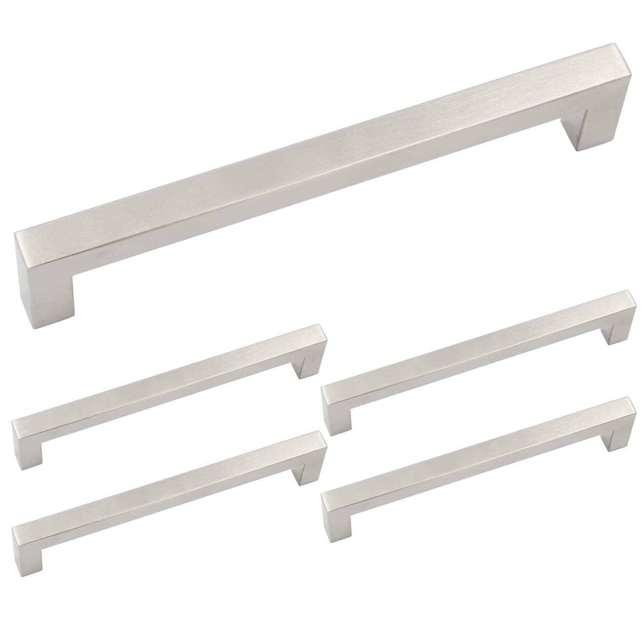 Homdiy Cabinet Hardware Brushed Nickel Drawer Pulls 20 Pack
