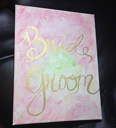 Bride and GROOM Watercoloring Handpainted 11 x 14 Size Canvas QUOTE Canvas Hand Painted Water Coloring Style Quotes Weddings Anniversary
