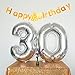 KEYYOOMY 40 In Silver Number 30 Balloons