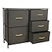 UEV Home Dresser,Storage Tower,Sturdy Steel Frame,MDF Wood Top,Removable Drawers,Height Adjustable Feet,Storage Organizer for Room,Hallway,Entryway,Closets- 6 Drawers