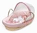 Baby Moses Basket with Canopy, Bedding, and Pad