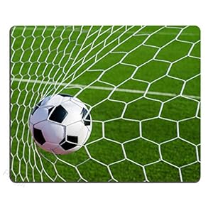 Soccer Football in Goal Net Personality Desings Gaming Mouse Pad,9.5 X 7.9 Inch (240mmX200mmX3mm)