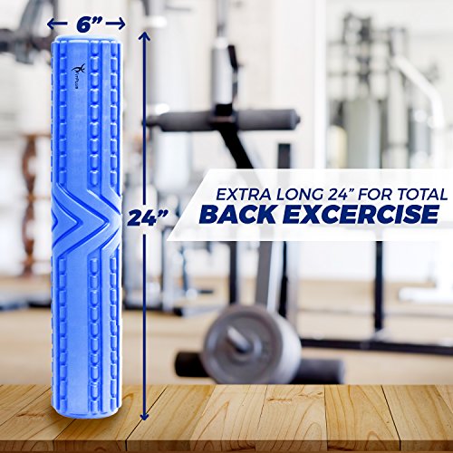 Foam Roller,FitPlus Premium Epe Foam Roller - Extra Firm With 10 Year Warranty Free Online VIDEO AND E-BOOK INSTRUCTION GUIDE High Density Foam Rollers For back,legs (6 x 13)