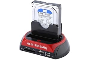 Fosa 2.5"/3.5" Dual SATA IDE HDD Docking Station Hard Disk Drive Dock USB 2.0 Hub US Plug