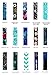 Chevron in Tiffany Blue Print Lanyard with PU Leather ID Badge Holder Wallet with 3 Card Pockets, Safety Breakaway Clip, Note Card. Gift of Carabiner Keychain Flashlight. Lanyard for Cruise or Work
