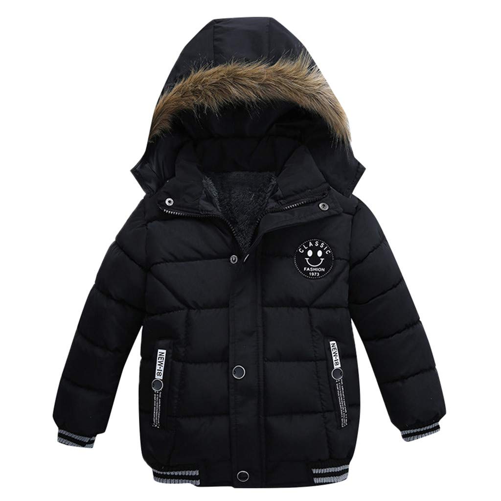 Shobdw Boys Coats Boys Girls Fashion Thick Hooded Padded Winter