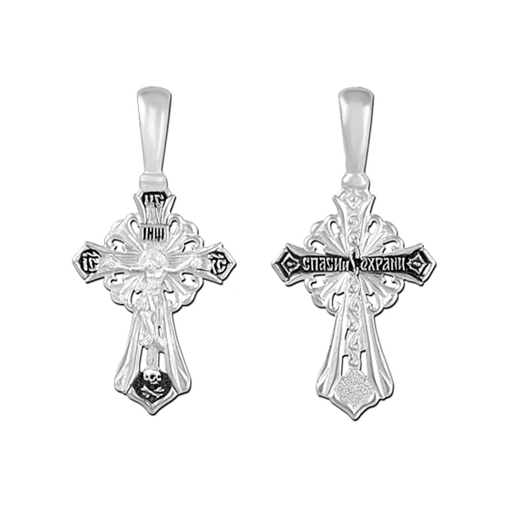 NKlaus 925 sterling silver crucifix cross Orhodox pendant russian 4697 baptism