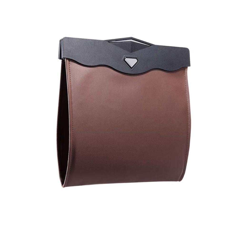 QUEES Car Trash Bag Magnetic Garbage Bag Auto Litter Car Bag Great for Cars Back Seat,Brown