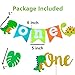 LaVenty Set of 2 Dinosaur First Birthday Banner Dinosaur One Cake Topper 1st Birthday Party Decoration High Chair Banner