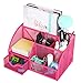 Exerz Desk Organizer Pink Office Desk Accessories Supplies Office Storage Desktop Pencil Pen Holder with Drawer Home Workspace