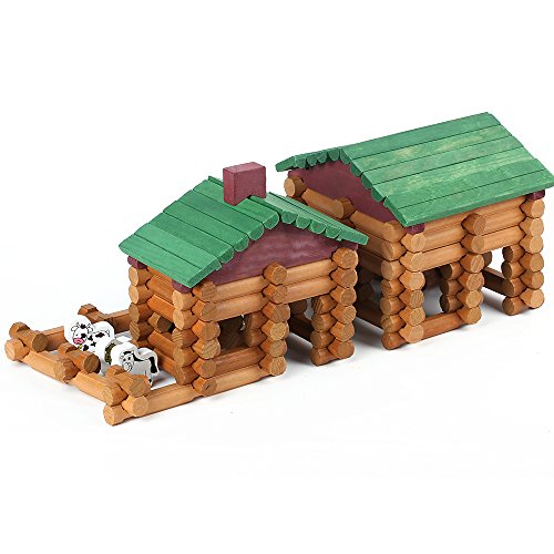 Wondertoys 170 Piece Wood Logs Set Building Toys Children