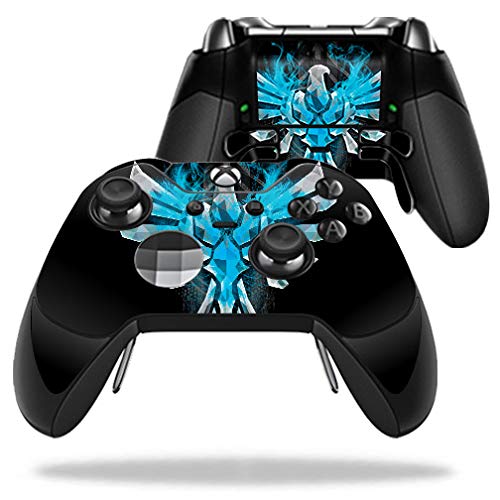 MightySkins Skin Compatible with Microsoft Xbox One Elite Controller - Blue Reb…