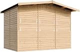 TIMBELA Wooden Market Stall House Garden Bar Kiosk 263x336cm Shiplap M150A view 3