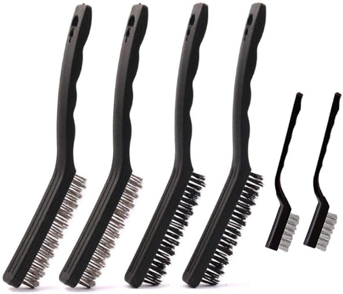 Homo Trends Grout Brush 6Pcs Wire Brush Set Grout Cleaning Brush for