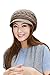 HINDAWI Winter Hats for Women Outdoor Warm Knit Snow Ski Crochet Skull Cap with Visor Brown
