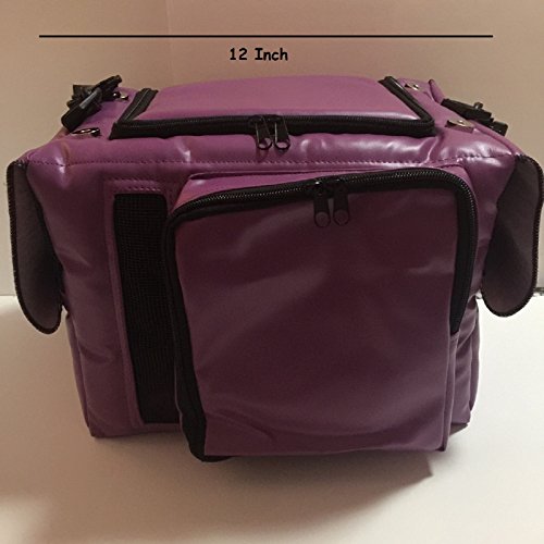 Hot Sale! PU Leather Thailand Classic Purple Style Puppy Kitten Sugar Glider Birds Prairie dog Chinchillas Small Pet Travel Cage Shoulder Bag Kennel Carrier By Polar Bear's Republic