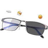 Vepiant Blue Light Blocking Glasses Transition Photochromic Sunglasses Computer Eyewear Gaming Eyeglasses for Men and Women