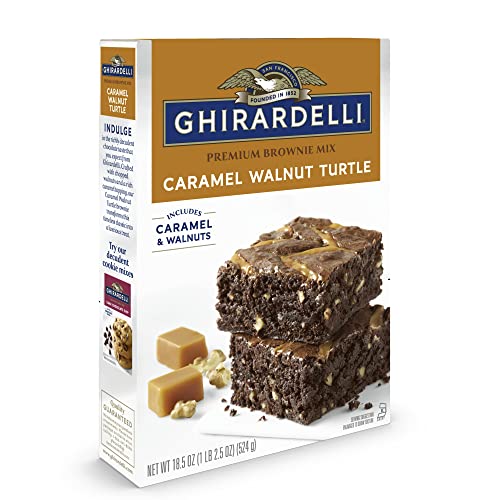 GHIRARDELLI Caramel Turtle Premium Brownie Mix 18.5 OZ (Pack of 2