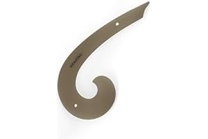 KEARING 9"(23CM) Classic Acrylic French Curve Ruler Vary Form Curve Clear Hip Measuring Curve Ruler for Sewing Fashion Pattern Making Dressing Making, Design Supplies